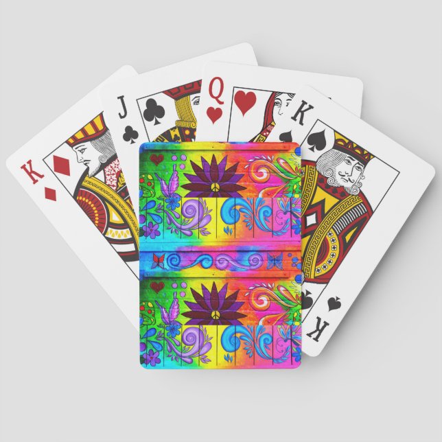 Jeu De Cartes groovy psychedelic playing cards (dos)