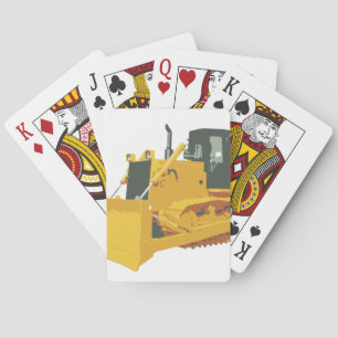 Jeu De Cartes Gros bulldozer de construction sur pistes