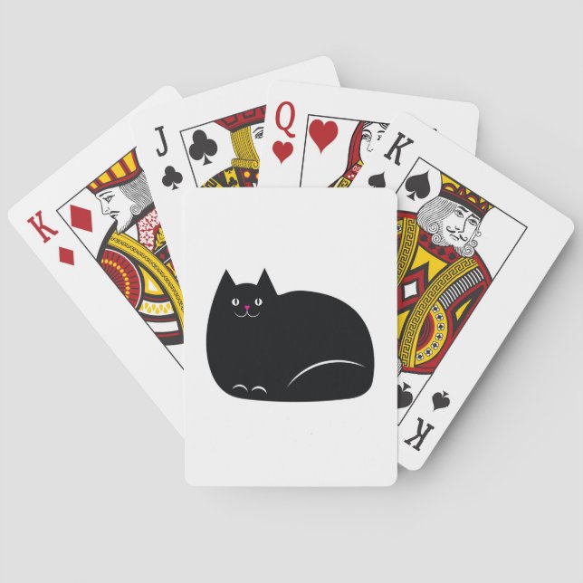 Jeu De Cartes Gros chat noir (dos)