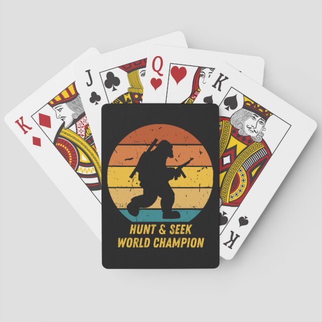 Jeu De Cartes Gros pied Ne voulez pas se cacher et chercher de n (dos)