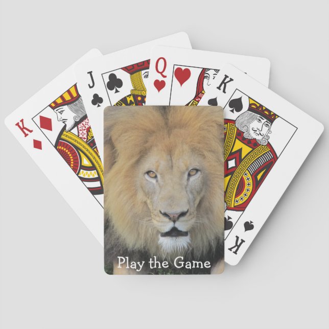 Jeu De Cartes Gros plan Photo Lion (dos)
