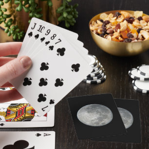 Jeu De Cartes Gros plan sur la pleine lune dans le ciel nocturne