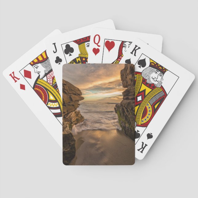 Jeu De Cartes Grotte de mer sur la plage de Windansea (dos)