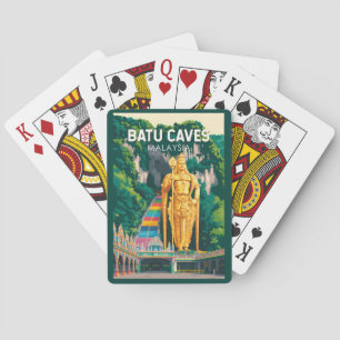 Jeu De Cartes Grottes de Batu Malaisie Illustration Art de Voyag
