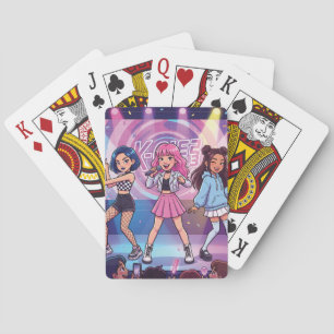 Jeu De Cartes Groupe de filles KPop de dessin animé