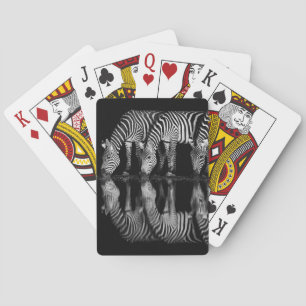 Jeu De Cartes Groupe de zèbres des plaines boivent ensemble la n