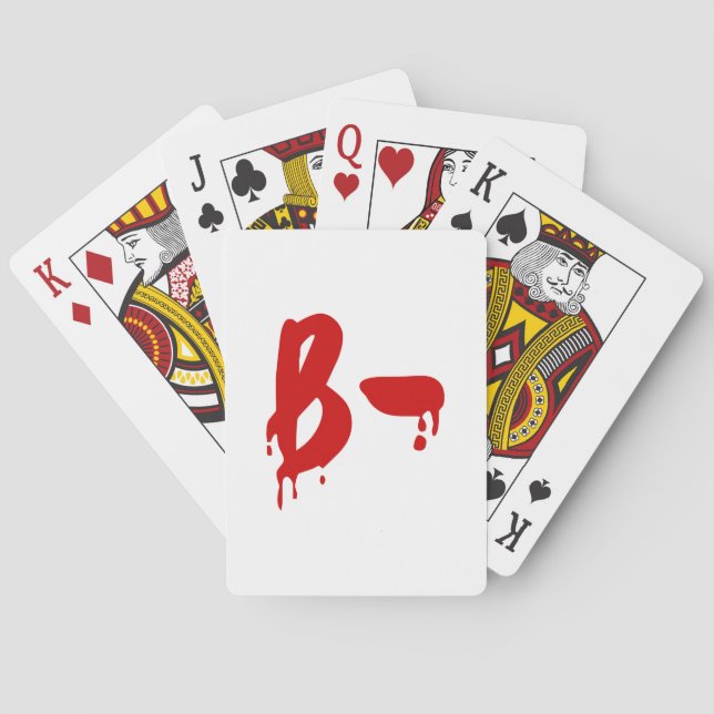 Jeu De Cartes Groupe sanguin B- Hôpital d'horreur négatif (dos)