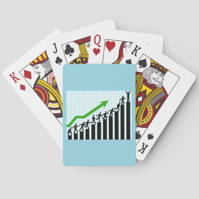 Jeu De Cartes Growth Success Progress Bar Chart (dos)