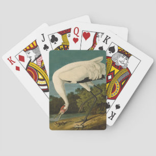 Jeu De Cartes Grue blanche Audubon Peinture d'oiseaux