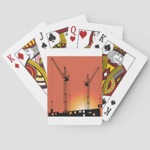 Jeu De Cartes Grues Sur Un Bâtiment