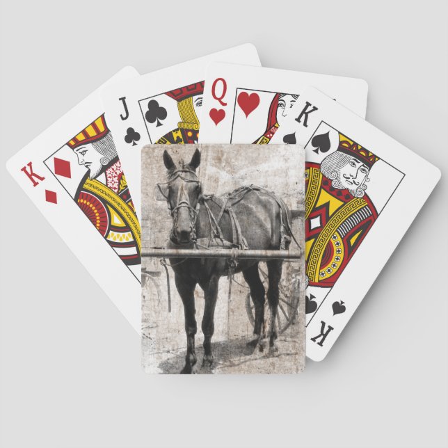 Jeu De Cartes Grunge de cheval Amish (dos)