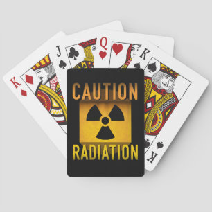 Jeu De Cartes Grunge d'ère atomique de symbole de rayonnement de