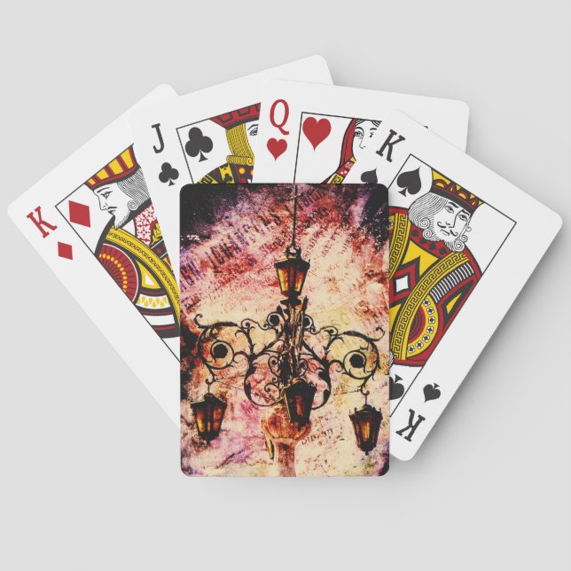 Jeu De Cartes Grunge rose clair Plaza (dos)