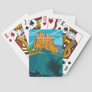 Jeu De Cartes Guadalupe Mountain National Park Texas Vintage