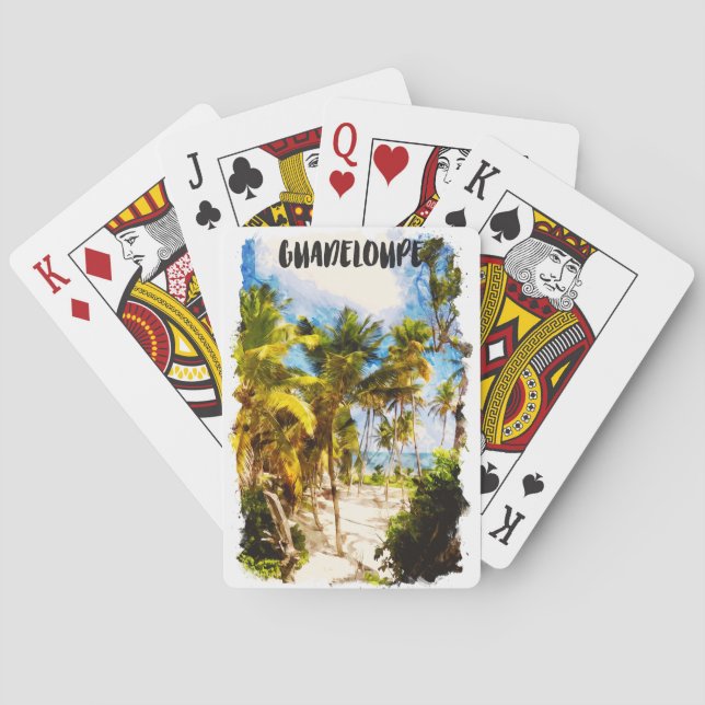 Jeu De Cartes Guadeloupe Caraïbes Tropical Island Travel (dos)