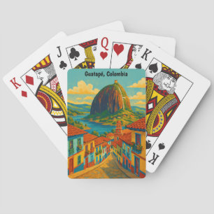 Jeu De Cartes Guatape coloré El Penol Rock Colombie 