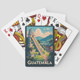 Jeu De Cartes Guatemala Tikal National Park Illustration Voyage