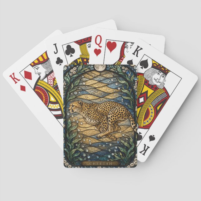 Jeu De Cartes Guépard cuit plain Illumina vitrail (dos)