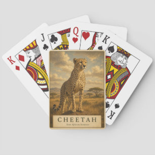 Jeu De Cartes Guépard Savane d'Afrique de l'Est VINTAGE