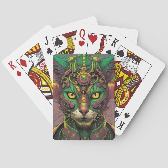 Jeu De Cartes Guerrier félin extraterrestre (dos)