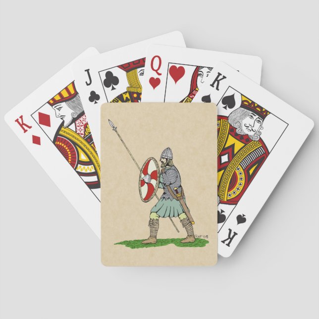 Jeu De Cartes Guerrier médiéval anglais/saxon (dos)