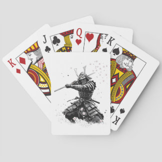 Jeu De Cartes Guerrier Samouraï en Action Art Japonais Céramique