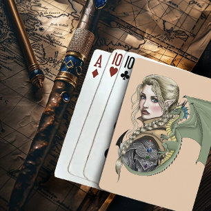 Jeu De Cartes Guerrière Elfe Dragon Fantastique Magique Médiéval