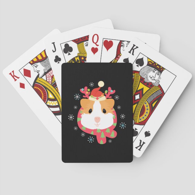 Jeu De Cartes Guinée Cochon renne de Noël (dos)