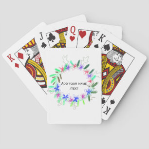 Jeu De Cartes guirlande colorée couronne de Noël mot nom texte