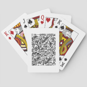 Jeu De Cartes Guitare Lover   Cadeau Motif de guitare