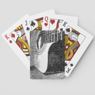 Jeu De Cartes Guitare (noir et blanc) Jouer aux cartes