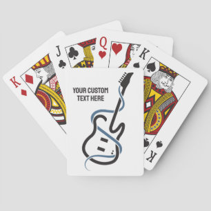 Jeu De Cartes Guitare stylisée de texte personnalisé