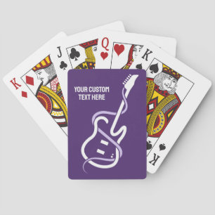 Jeu De Cartes Guitare stylisée de texte personnalisé