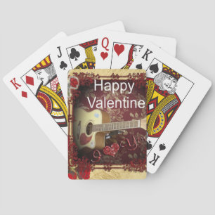 Jeu De Cartes Guitare vintage : Jour de la Saint-Valentin pour l