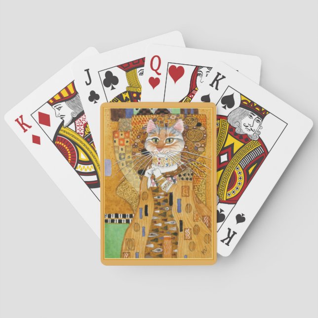 Jeu De Cartes Gustav Klimt Chat dans les cartes à spoiler or (dos)