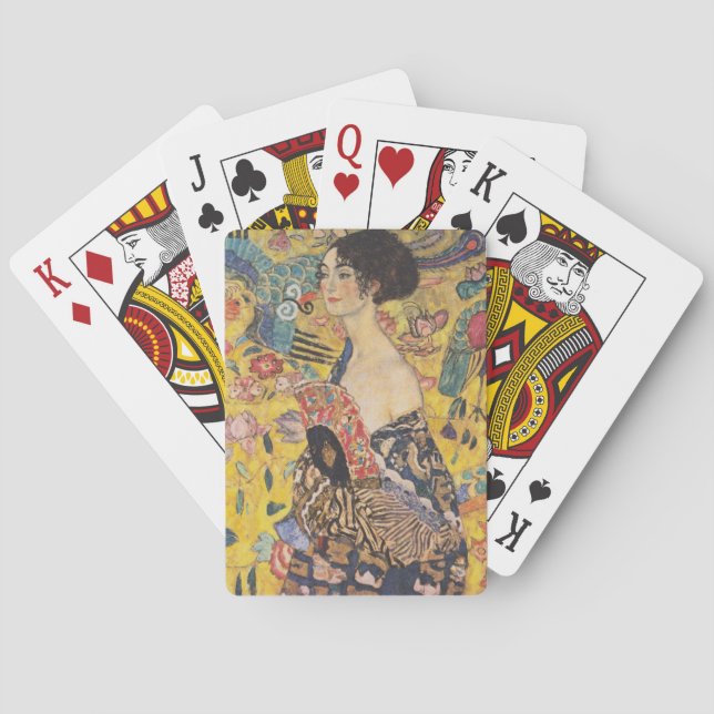 Jeu De Cartes Gustav Klimt-Lady avec ventilateur | (dos)