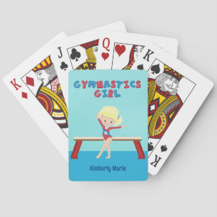 Jeu De Cartes Gymnastique blonde fille mignonne Gymnaste personn