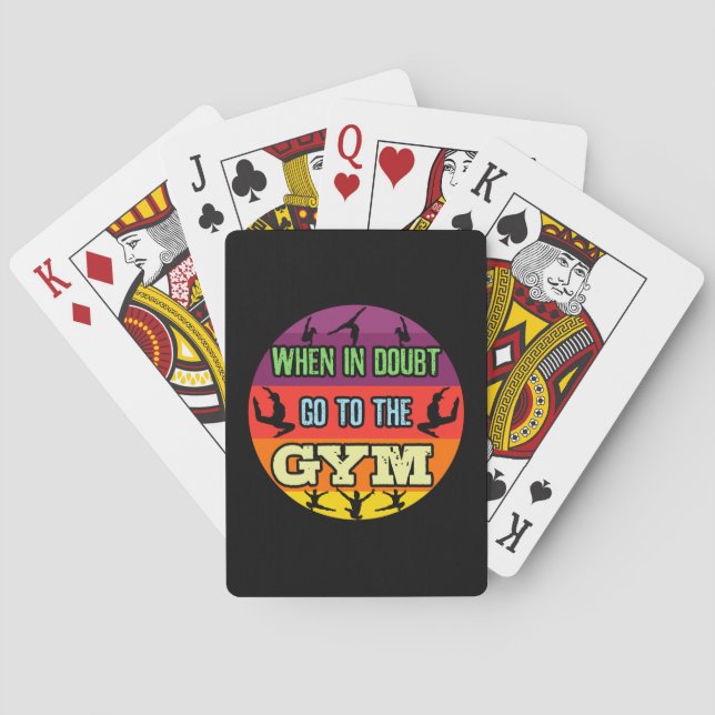 Jeu De Cartes Gymnastique féminine en doute Allez à la salle de  (dos)