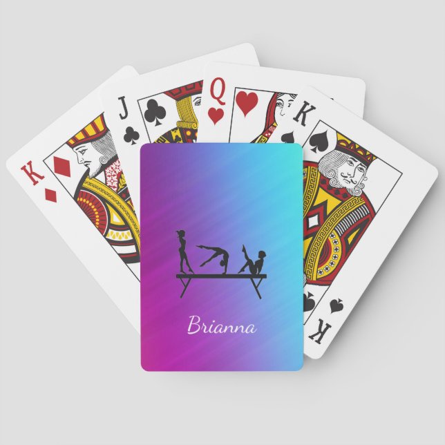 Jeu De Cartes Gymnastique Passerelle Bicyclette Personnalisée Le (dos)