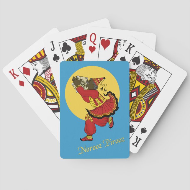 Jeu De Cartes Haji Pirooz Ciel bleu Nouvel An persan (dos)