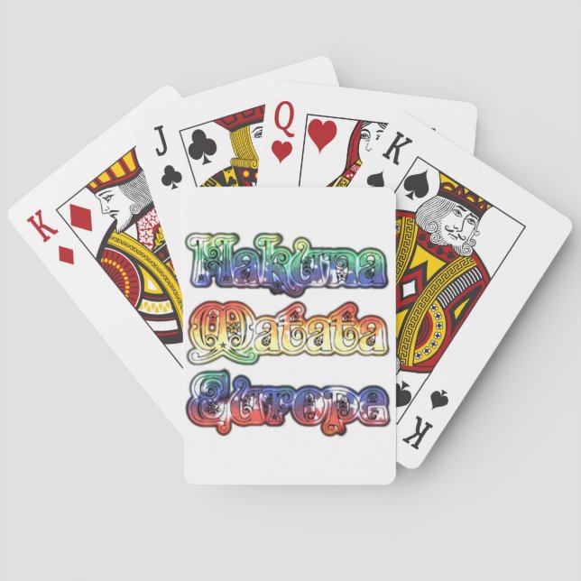 Jeu De Cartes Hakuna Matata Europe Art Imprimer/Graphique (dos)