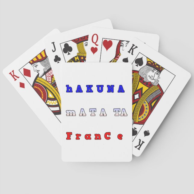 Jeu De Cartes Hakuna Matata France Art Imprimer/Graphique (dos)