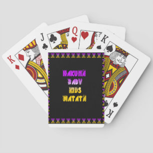 Jeu De Cartes Hakuna Matata, jaune et violet, bébé, donne un
