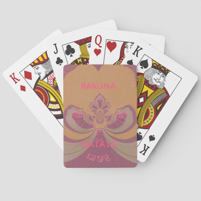 Jeu De Cartes Hakuna Matata Joyeux Noël joli design de coeurs (dos)