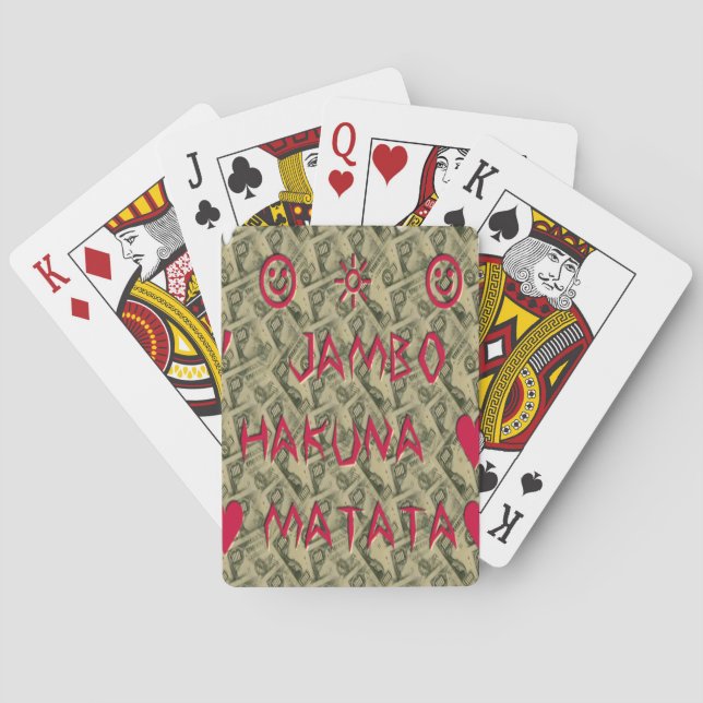 Jeu De Cartes Hakuna Matata Talk Argent Art Design (dos)