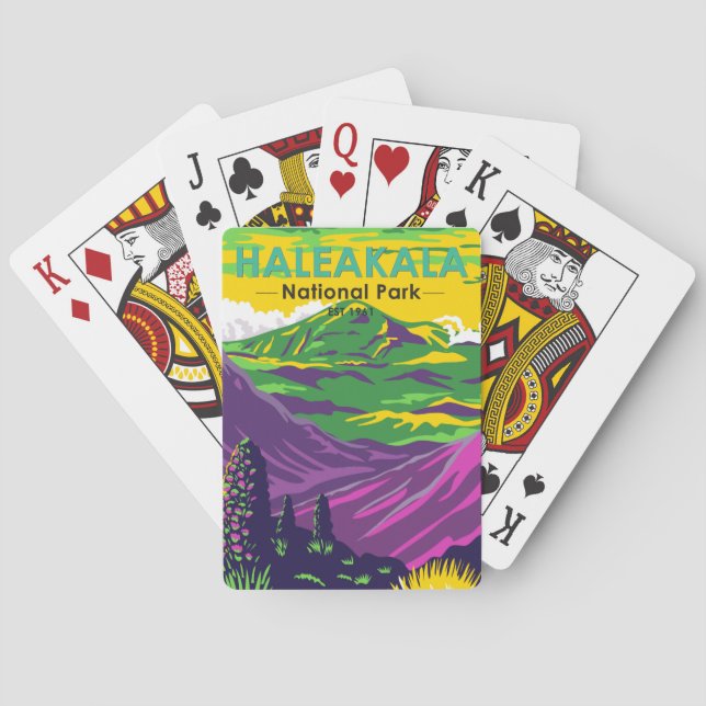 Jeu De Cartes Haleakala National Park Hawaii Vintage (dos)