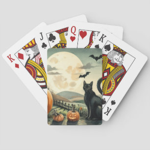 Jeu De Cartes Halloween/Automne/Automne/citrouille/chat