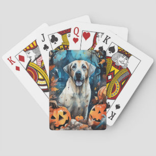 Jeu De Cartes Halloween Berger d'Anatolie avec citrouilles effra