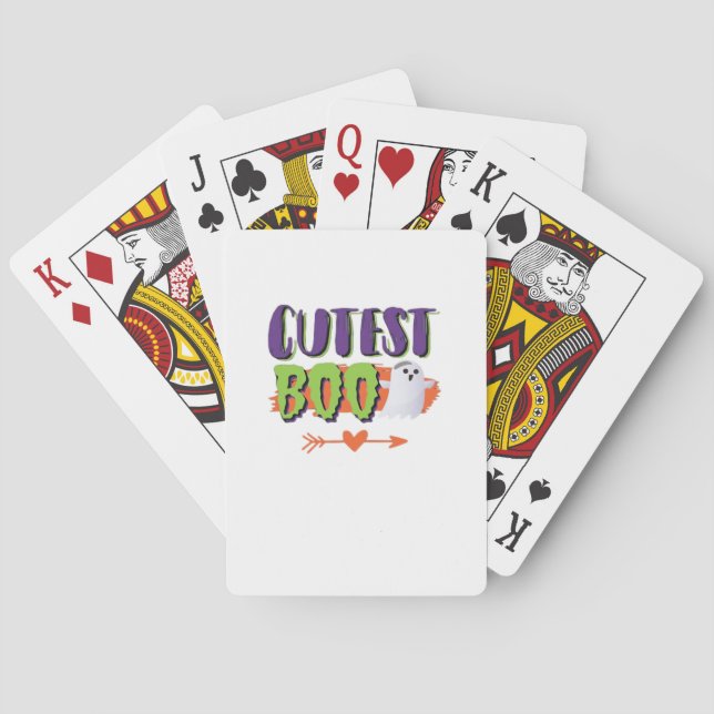 Jeu De Cartes Halloween Boo Cutest Funny Décontracté (dos)