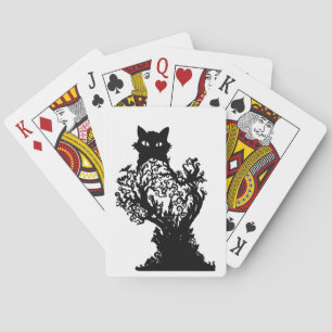 Jeu De Cartes Halloween Chat Diorama avec château chauve-souris